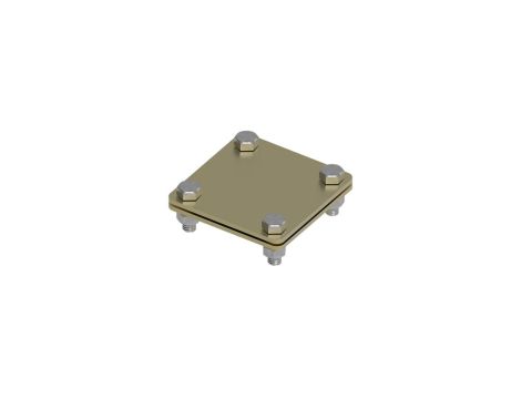 Złącze uniwersalne 2-elem. 80x80 bednarka-bednarka mosiądz 215.1 MS 21500110