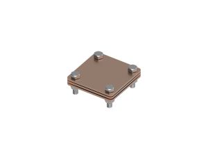 Złącze uniwersalne 3-elem. 80x80 bednarka-bednarka miedź 215.1.1 CU 21501103