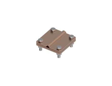 Złącze uniwersalne 3-elem. 80x80 bednarka-drut8 miedź 215.2.1 CU 21501203