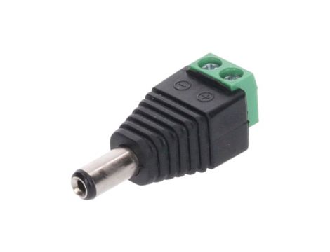 Wtyk DC 5.5x2.1 ze złączem skrętnym