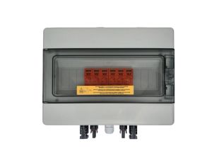 Rozdzielnica PV wyposażona HF 1x12 T2 2-string szara VCX MC4 1000VAC 1500VDC UV 280x220x100 RFOT-016