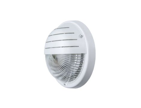 Oprawa GRILL, E27, 60W, biała-polipropylen, klosz przeźroczysty-poliwęglan, IP44, osłona, IK10 A2240-P