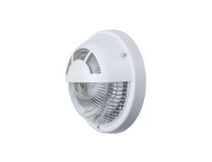 Oprawa EMOTION, E27, 60W, biała-polipropylen, klosz przeźroczysty-poliwęglan, IP44, osłona, IK10 A2250-P