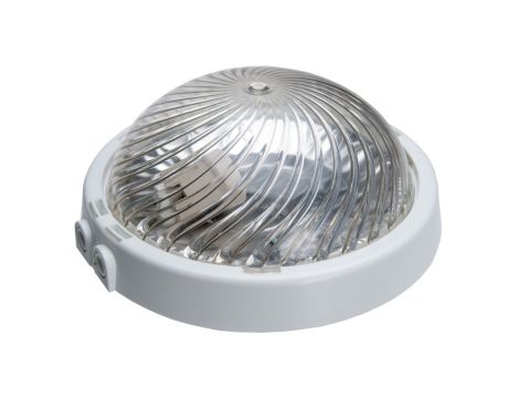 Oprawa TRIO, E27 z czujnikiem ruchu, 75W, biała-polipropylen, 2xdławik, klosz przeźroczysty-poliwęglan, IP44, IK10 A2120-P-HF