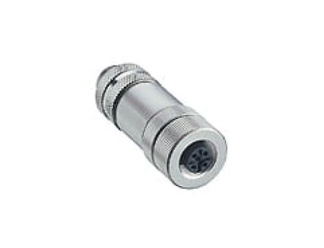 Złącze do samokonfekcjonowania M12 żeńskie 8-pinowe gwintowane ekranowane montaż z zaciskami śrubowymi RKCS 8/9