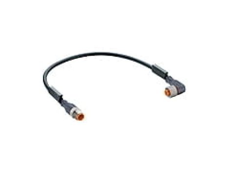 Kabel konfekcjonowany obustronnie M12 4-pinowy męskie proste żeńskie złącze kątowe czarny PUR RST 4-RKWT 4-225/1,5 M