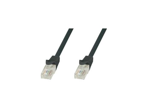 Patch cord Cat5e UTP 3m czarny CCA