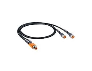 Kabel konfekcjonwany-rozdzielacz obustronnie złącza M12 Duo męskie / 2xM12 żeńskie czarny PUR ASB 2-RKT 4-3-224/2 M