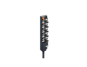 Koncentrator aktuator/sensor z wskaźnikiem funkcyjnym i operacyjnym LED 10-portowy gniazdo M8 3-pinowy ASBM 10/LED 3-346/15 M