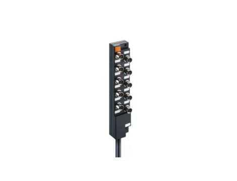 Koncentrator aktuator/sensor z wskaźnikiem funkcyjnym i operacyjnym LED 10-portowy gniazdo M8 3-pinowy ASBM 10/LED 3-346/15 M