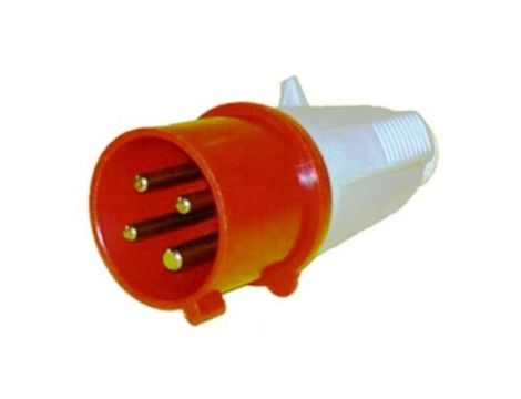 Wtyczka przenośna 4P 16A 400V czerwona IP44 6H Eurobloc GW60008