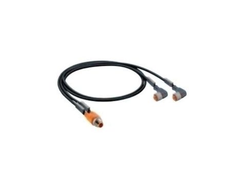 Kabel konfekcjonowany obustronnie rozdzielacz złącza M12 Duo proste / 2xM12 kątowe 3-pinowe LED ASB 2-RKWT/LED A 4-3-224/2 M