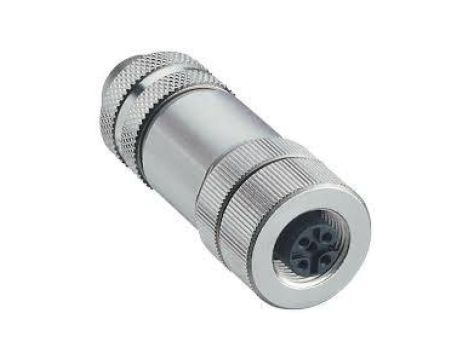 Złącze do samokonfekcjonowania Profibus żeńskie M12 z gwintowanym połączeniem zacisk sprężynowy 0976 PFC 102