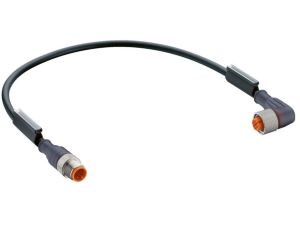 Kabel połączeniowy M12 3-pinowy złącze żeńskie kątowe samoblokujący gwint LED PUR RKWT/LED A 4-3-224/10 M