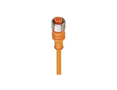 Kabel konfekcjonowany jednostronnie złącze M12 4-PINowe proste żeńskie PVC pomarańczowy PRKT 4-07/15 M