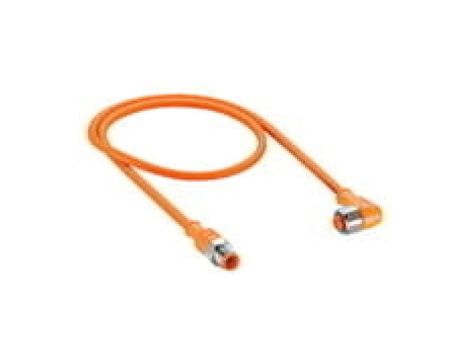 Kabel konfekcjonowany obustronne złącze M12 4-pinowe męskie proste żeńskie kątowe PVC pomarańczowe PRST 4-PRKWT 4-07/1,5 M