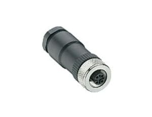 Złącze do samokonfekcjonowania M12 Duo złącze żeńskie 4-polowe z gwintowanym złączem dla dwóch połączeń kablowych RKC 4/DUO