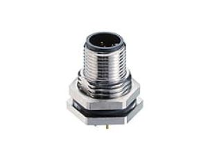 Złącze panelowe M12 męskie 5-pinowe dla montażu tylnego gwint boczny obudowy PG 9 RSHL 5/S 5,5