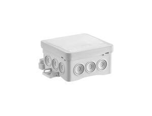 Puszka naścienna 75x40x75mm z dławnicą zintegrowaną samozatrzaskowa, bezhalogenowa, seria FASTBOXiHOOK biała IP54 NS5 35360106