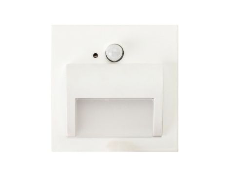 Oprawa Beryl PIR biała ciepła 3000K 1,5W 12V DC 9 led smd 3014 kwadrat do puszki fi 60 z czujką ruchu PIR