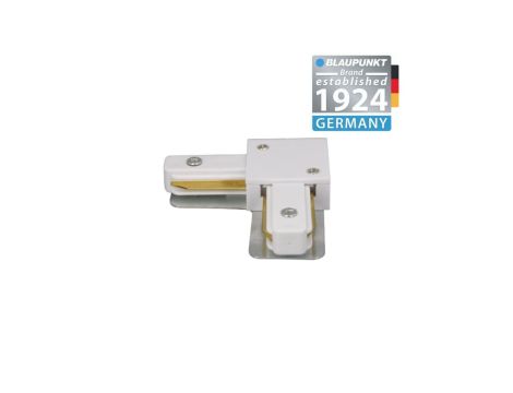 Blaupunkt Konektor do szyn 1-fazowych Kątowy L biały, BLAUPUNKT-KL1W