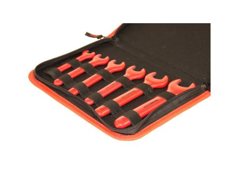 Zestaw kluczy płaskich izolowanych 10-19 mm / klucze izolowane 1000V / 10-12-13-14-17-19 VDE / ENERGOTYTAN E83606