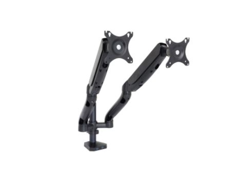 UCHWYT BIURKOWY GAZOWY DO 2 MONITORÓW LED/LCD 10-32 L-18GD ART 9kg 2xUSB 3.0