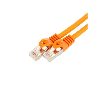 Patchcord S/FTP kat.7 PiMF kabel sieciowy LAN 2x RJ45 PoE pomarańczowy 10m NEKU