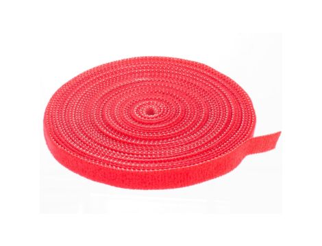 Taśma rzepowa 10mm 5m czerwona Back to Back NEKU