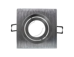 Sufitowa oprawa punktowa MORENA, IP20, kwadrat, inox