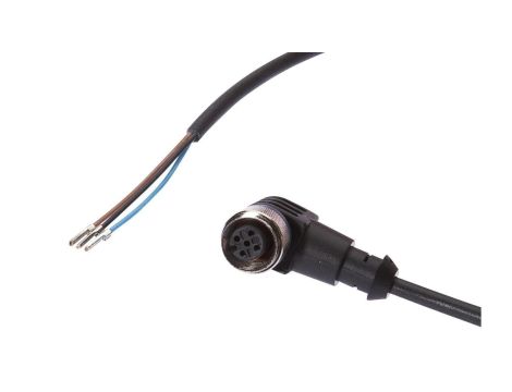 Kabel konfekcjonowany jednostronnie złącze M12 żeńskie kątowe 3 pinowe 3x0,34 mm2 PUR 5m O4,3 mm 250 V -30-90C IP67 VK500021