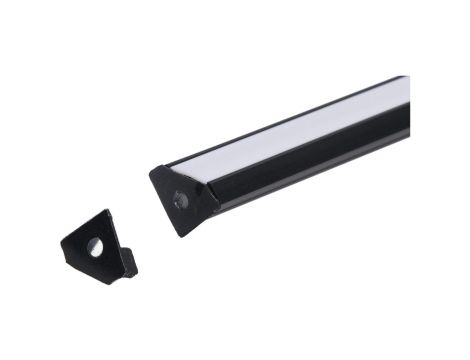 Zaślepka PCV Corner czarna z otworem