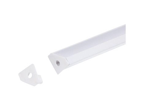 Zaślepka PCV Corner biała z otworem