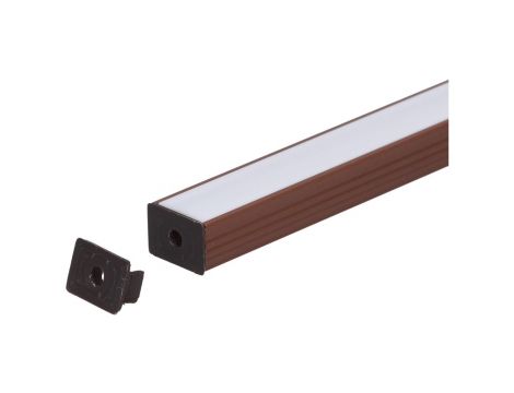 Zaślepka PCV Line brązowa z otworem