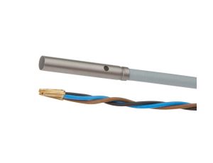 Czujnik indukcyjny Ø4mm dł: 25mm zabudowany Sn: 1.5mm 10-30V DC PNP NO IO-Link kabel 5m PUR IP67 IBR40106