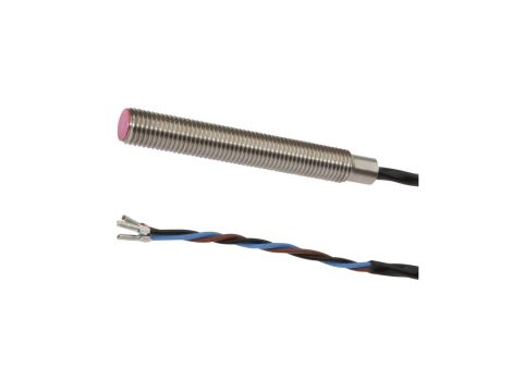 Czujnik indukcyjny M8x1 dł: 60 mm zabudowany Sn: 2 mm 10-30V DC 140 stC PNP NO kabel 2m IP50 IB0801T0