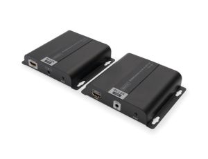 Przedłużacz/Extender HDMI IP/Cat.5/6/7 120m 4K 30Hz UHD PoE HDCP 1.4 IR audio (zestaw) DS-55124