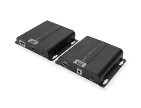 Przedłużacz/Extender HDMI IP/Cat.5/6/7 120m 4K 30Hz UHD PoE HDCP 1.4 IR audio (zestaw) DS-55124