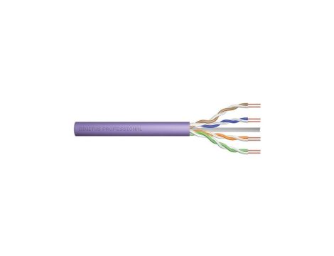 Kabel teleinformatyczny U/UTP kat.6 4x2xAWG23 LSOH drut fioletowy Dca DK-1614-VH-5 /500m/