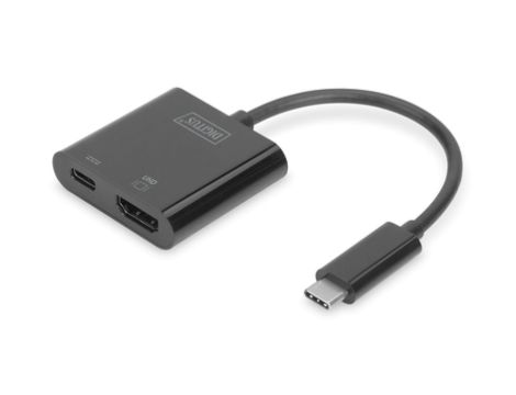 Adapter graficzny HDMI 4K 60Hz UHD na USB 3.1-C Power Delivery z audio czarny aluminiowy DA-70856