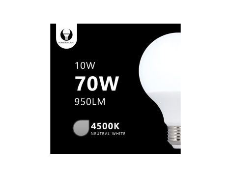 Żarówka LED E27 G95 10W 230V 4500K Forever Light