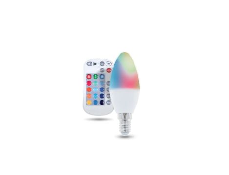 Żarówka LED E14 C37 RGB + White 5W + RC 250lm Forever Light