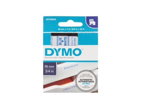 Taśma do drukarek D1 19mm x 7m niebieski/biały S0720840