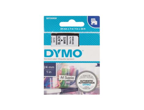 Taśma do drukarek D1 24mm x 7m czarny/biały S0720930