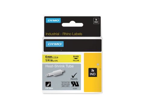 Taśma/rurka termokurczliwa do drukarek 6mm x 1,5m żółta S0718270 18052