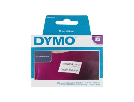 Etykieta na identyfikator imienny do drukarek 89x41mm biała S0722560 /1rolka x 300szt./