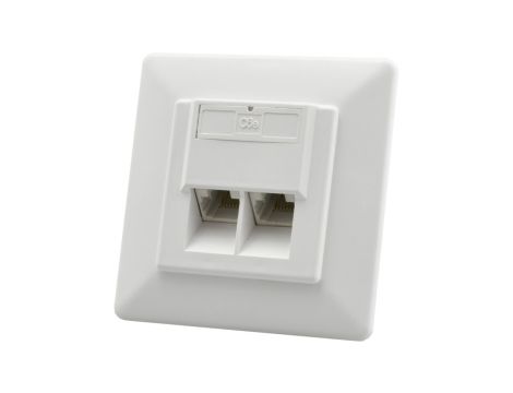 Gniazdo komputerowe 2xRJ45 kat.6 nieekranowane UTP natynkowe-podtynkowe NEKU