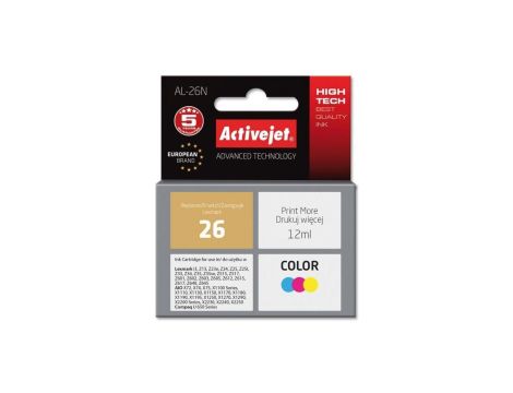 Tusz Activejet AL-26N (zamiennik Lexmark 26 10N0026 Supreme 12 ml kolor)