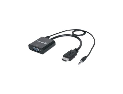 Konwerter HDMI na VGA 1080p M/F audio zasilanie Micro USB