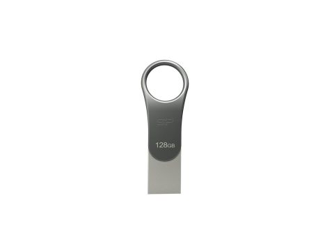 Pendrive Silicon Power Mobile SP128GBUC3C80V1S (128GB USB 3.1, USB typ A, USB-C kolor srebrny)